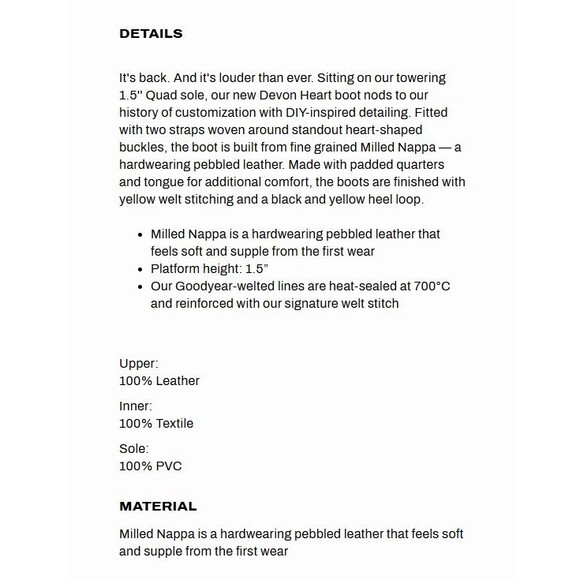 Dr. Martens Devon Heart Platform Boots White Black Leather NWOB - Picture 15 of 15